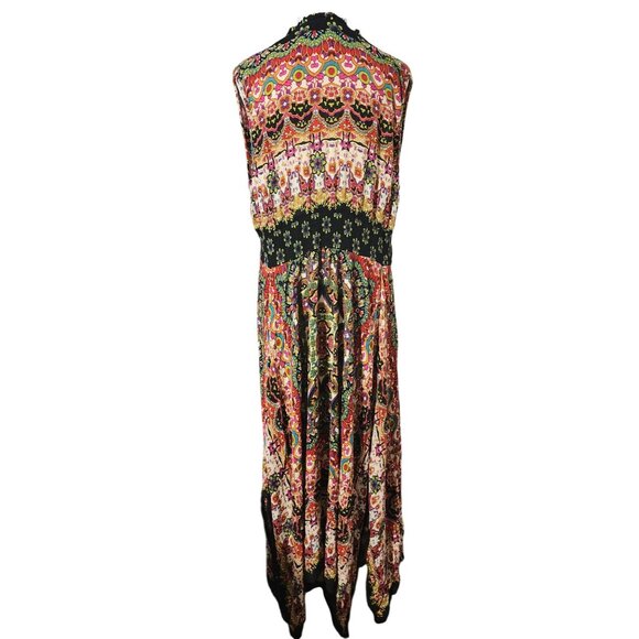 Bohemian Sleeveless V-Neck Maxi Dress By Bila XL - Picture 3 of 7